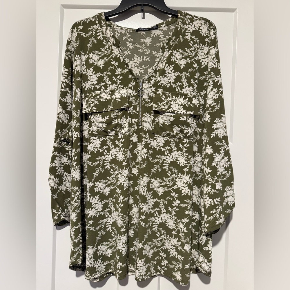 CURE Floral Green Women's Top